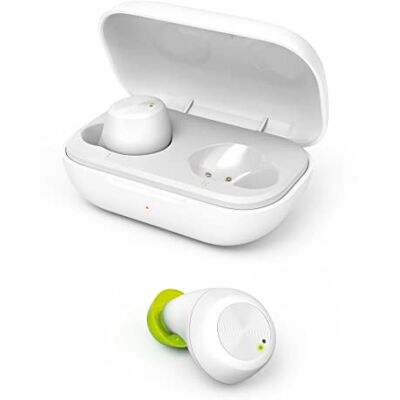Hama Cuffie Bluetooth Spirit Chop IPX4 (True Wireless In Ear Auricolari Bianchi, Cuffie Senza Fili In Ear Senza Fili con Scatola di Ricarica USB C), Bianco, Piccole Hama Cuffie Bluetooth Spirit Chop IPX4 (True Wireless In Ear Auricolari Bianchi, Cuffie Senza Fili In Ear Senza Fili con Scatola di Ricarica USB C), Bianco, Piccole