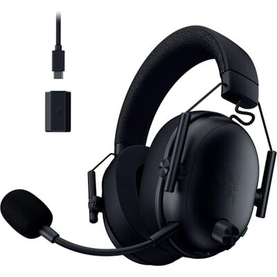 Razer BlackShark V3 Cuffie wireless per eSport Driver TriForce da 50 mm Microfono a banda larga rimovibile THX Spatial Audio Wireless 2,4 GHz & Bluetooth Profili FPS PC/Mac Nero Razer BlackShark V3 Cuffie wireless per eSport Driver TriForce da 50 mm Microfono a banda larga rimovibile THX Spatial Audio Wireless 2,4 GHz & Bluetooth Profili FPS PC/Mac Nero