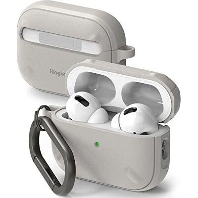 Ringke Onyx Compatibile con Cover AirPods 2a Generazione, Custodia Antiurto Robusta Strutturato TPU con Moschettone Portachiavi Warm Gray Grigio Ringke Onyx Compatibile con Cover AirPods 2a Generazione, Custodia Antiurto Robusta Strutturato TPU con Moschettone Portachiavi Warm Gray Grigio