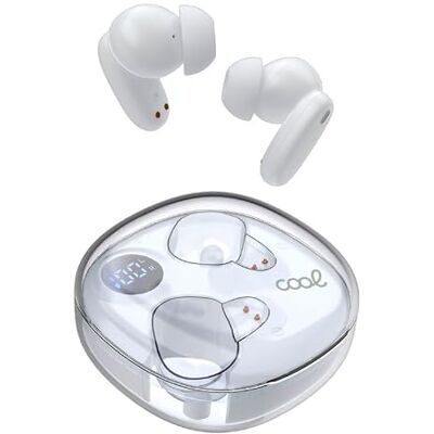 Cool Auricolari stereo Bluetooth Dual Earbuds Fun Bianco Cool Auricolari stereo Bluetooth Dual Earbuds Fun Bianco