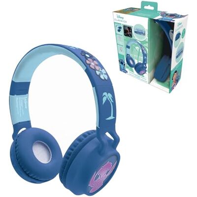 Lexibook , Disney Stitch, Cuffie 2-in-1 wireless e cablate con dettagli di Stitch e effetti luminosi, suono di alta qualità limitato a 85 dB, pieghevoli, regolabili, ricaricabili, HPBT015DLXB Lexibook , Disney Stitch, Cuffie 2-in-1 wireless e cablate con dettagli di Stitch e effetti luminosi, suono di alta qualità limitato a 85 dB, pieghevoli, regolabili, ricaricabili, HPBT015DLXB
