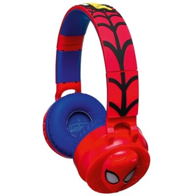 Lexibook , Cuffia Bluetooth Spiderman con effetti luminosi e limitazione del volume a 85dB, Rosso, HPBT015SP Lexibook , Cuffia Bluetooth Spiderman con effetti luminosi e limitazione del volume a 85dB, Rosso, HPBT015SP