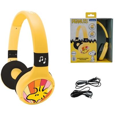 Lexibook , Peanuts, Cuffie Pieghevoli 2 in 1 Bluetooth e Cablate, Cuffie Over-Ear Comode, Limitazione del Volume Sicura, Archetto Regolabile, Giallo, Lexibook , Peanuts, Cuffie Pieghevoli 2 in 1 Bluetooth e Cablate, Cuffie Over-Ear Comode, Limitazione del Volume Sicura, Archetto Regolabile, Giallo,