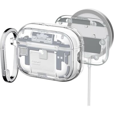 Spigen Cover Ultra Hybrid MagFit Compatible con AirPods Pro 3 (3a Generazione 2025) con Moschettone, Custodia AirPods Pro 3 ZeroOne White Spigen Cover Ultra Hybrid MagFit Compatible con AirPods Pro 3 (3a Generazione 2025) con Moschettone, Custodia AirPods Pro 3 ZeroOne White