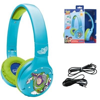 Lexibook , Disney Toy Story, Cuffie 2 in 1 Bluetooth e cablate Pieghevoli con limitazione del Suono, Blu, Lexibook , Disney Toy Story, Cuffie 2 in 1 Bluetooth e cablate Pieghevoli con limitazione del Suono, Blu,