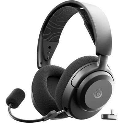 SteelSeries Arctis Nova 3X Cuffie da gioco multipiattaforma wireless Controllo via app Batteria 40h Driver magnetici al neodimio 2.4GHz/BT Mic staccabile Xbox, PS5, PC, Switch Nero SteelSeries Arctis Nova 3X Cuffie da gioco multipiattaforma wireless Controllo via app Batteria 40h Driver magnetici al neodimio 2.4GHz/BT Mic staccabile Xbox, PS5, PC, Switch Nero