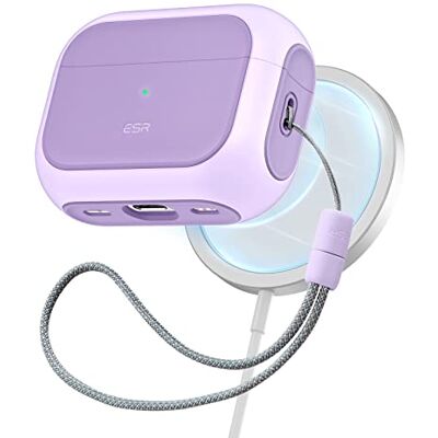ESR Cover per AirPods Pro 2/1, Protezione dalle cadute con cordino, Viola Compatibile con AirPods Pro 2/1, Compatibile con MagSafe, Protezione dalle cadute con cordino, Chiusura Magnetico,Serie Orbit ESR Cover per AirPods Pro 2/1, Protezione dalle cadute con cordino, Viola Compatibile con AirPods Pro 2/1, Compatibile con MagSafe, Protezione dalle cadute con cordino, Chiusura Magnetico,Serie Orbit