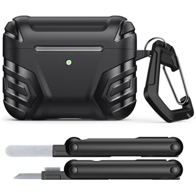 MoKo per Custodia AirPods Pro 3 (2025), Custodia Cool Armor, Noir Compatibile con Apple AirPods Pro 3a Generazione, Custodia Protettiva Antiurto in TPU con Kit Pulisci e Portachiavi MoKo per Custodia AirPods Pro 3 (2025), Custodia Cool Armor, Noir Compatibile con Apple AirPods Pro 3a Generazione, Custodia Protettiva Antiurto in TPU con Kit Pulisci e Portachiavi