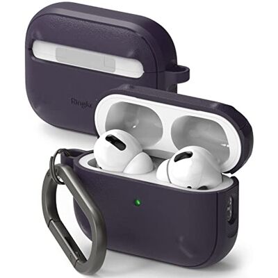 Ringke Onyx Compatibile con Cover AirPods Pro 2, Custodia Antiurto Robusta Strutturato TPU con Moschettone Portachiavi Deep Purple Viola Ringke Onyx Compatibile con Cover AirPods Pro 2, Custodia Antiurto Robusta Strutturato TPU con Moschettone Portachiavi Deep Purple Viola