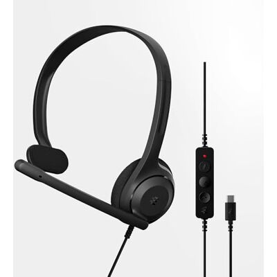 EPOS C1 USB-C Cuffie Mono Auricolare Cablato Singolo con Microfono Noise-Cancelling, Audio Cristallino, Design Ultraleggero, Connettore USB-C, Certificato Chromebook, Ottimo per Ufficio e Chiamate EPOS C1 USB-C Cuffie Mono Auricolare Cablato Singolo con Microfono Noise-Cancelling, Audio Cristallino, Design Ultraleggero, Connettore USB-C, Certificato Chromebook, Ottimo per Ufficio e Chiamate