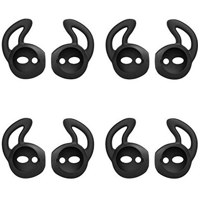 MoKo Gommini Auricolari in Silicone Compatible con AirPods 1/2 (4 Paia), EarPods con Supporto Orecchio, Anti-Caduta, Inserti Auricolari Isolamento Rumore, Cuscinetti Cuffie per Auricolari Nero MoKo Gommini Auricolari in Silicone Compatible con AirPods 1/2 (4 Paia), EarPods con Supporto Orecchio, Anti-Caduta, Inserti Auricolari Isolamento Rumore, Cuscinetti Cuffie per Auricolari Nero