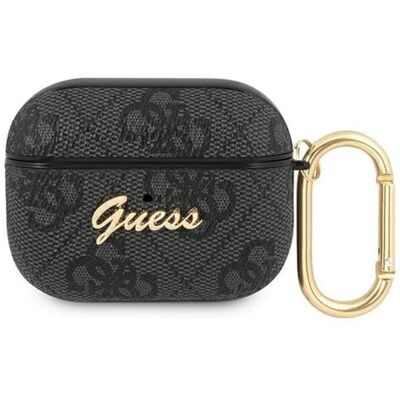 GUESS GUAP4GSMK Custodia per AirPods Pro colore Grigio 4G Script Metal Collection GUESS GUAP4GSMK Custodia per AirPods Pro colore Grigio 4G Script Metal Collection