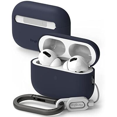 Ringke Silicone Case Compatibile con AirPods Pro 2 (2022) Custodia Protettiva Resistente ai Graffi con Moschettone Portachiavi Midnight Blue Blu Ringke Silicone Case Compatibile con AirPods Pro 2 (2022) Custodia Protettiva Resistente ai Graffi con Moschettone Portachiavi Midnight Blue Blu