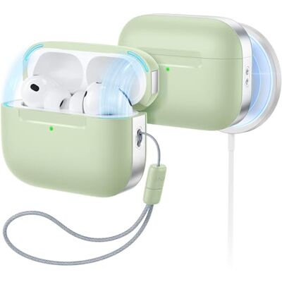 ESR Custodia per AirPods Pro 3 2025,Compatibile con MagSafe,Cordino incluso Compatibile con AirPods Pro 3, Compatibile con MagSafe, Protezione Antiurto , Chiusura Magnetica, Serie Pulse, Verde ESR Custodia per AirPods Pro 3 2025,Compatibile con MagSafe,Cordino incluso Compatibile con AirPods Pro 3, Compatibile con MagSafe, Protezione Antiurto , Chiusura Magnetica, Serie Pulse, Verde
