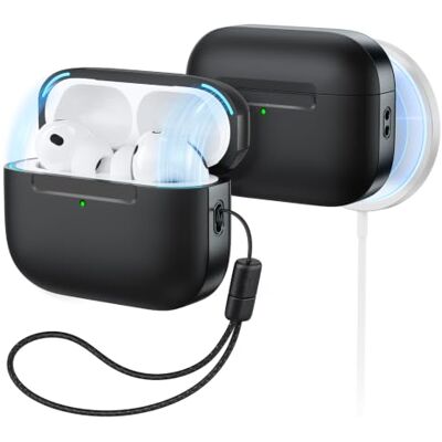 ESR Custodia per AirPods Pro 3 2025,Compatibile con MagSafe,Cordino incluso Compatibile con AirPods Pro 3, Compatibile con MagSafe, Protezione Antiurto , Chiusura Magnetica, Serie Pulse, Nero ESR Custodia per AirPods Pro 3 2025,Compatibile con MagSafe,Cordino incluso Compatibile con AirPods Pro 3, Compatibile con MagSafe, Protezione Antiurto , Chiusura Magnetica, Serie Pulse, Nero