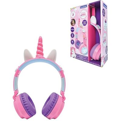Lexibook , Cuffia Luminosa Pieghevole Bluetooth® e cablata con Design 3D Unicorno e limitazione del Volume, Rosa, Lexibook , Cuffia Luminosa Pieghevole Bluetooth® e cablata con Design 3D Unicorno e limitazione del Volume, Rosa,