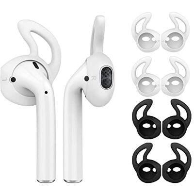 MoKo Gommini Auricolari Compatible con AirPods/EarPods, 4 Paia in Silicone con Supporto Orecchio, Anti-Caduta, Inserti Auricolari Isolamento Rumore, Cuscinetti Cuffie per Auricolari Bianco + Nero MoKo Gommini Auricolari Compatible con AirPods/EarPods, 4 Paia in Silicone con Supporto Orecchio, Anti-Caduta, Inserti Auricolari Isolamento Rumore, Cuscinetti Cuffie per Auricolari Bianco + Nero