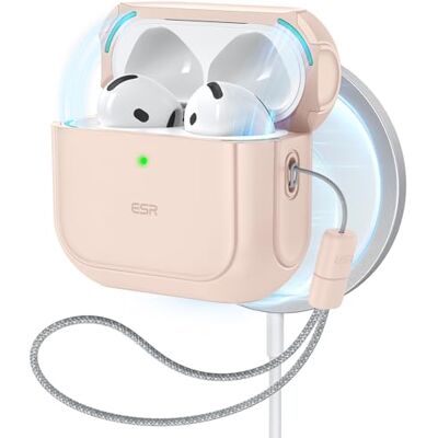 ESR Custodia per AirPods 5/4 (2026/2024), compatibile con MagSafe, Deserto Custodia compatibile con AirPods 5/4 (USB-C) – Protezione anti-caduta con Laccetto, Coperchio Magnetico, Orbit Hybrid ESR Custodia per AirPods 5/4 (2026/2024), compatibile con MagSafe, Deserto Custodia compatibile con AirPods 5/4 (USB-C) – Protezione anti-caduta con Laccetto, Coperchio Magnetico, Orbit Hybrid
