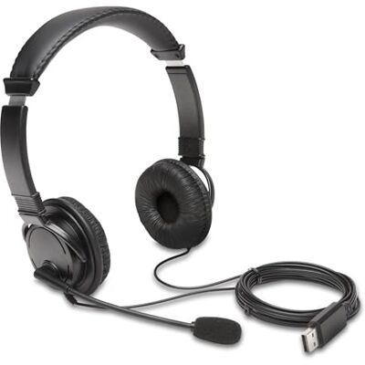 Kensington Cuffie Hi-Fi con Cavo Usb, Microfono con Imbottitura, Opzione di Cancellazione del Rumore Regolabile e Suono Stereo di Ottima Qualità, Nero, K97601WW Kensington Cuffie Hi-Fi con Cavo Usb, Microfono con Imbottitura, Opzione di Cancellazione del Rumore Regolabile e Suono Stereo di Ottima Qualità, Nero, K97601WW