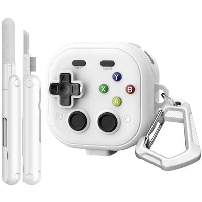 TiMOVO Custodia per Galaxy Buds 4 e Galaxy Buds 4 Pro (2026), Bianco Custodia Protettiva Rigida per Samsung Buds 4 Pro con Clip di Sicurezza, Kit di Pulizia e Portachiavi TiMOVO Custodia per Galaxy Buds 4 e Galaxy Buds 4 Pro (2026), Bianco Custodia Protettiva Rigida per Samsung Buds 4 Pro con Clip di Sicurezza, Kit di Pulizia e Portachiavi