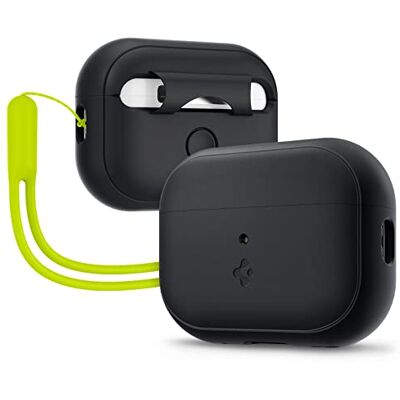 Spigen Cover Silicone Fit Compatibile con AirPods Pro 2 (AirPods 2nd Generazione 2023/2022) Nero/Verde Spigen Cover Silicone Fit Compatibile con AirPods Pro 2 (AirPods 2nd Generazione 2023/2022) Nero/Verde