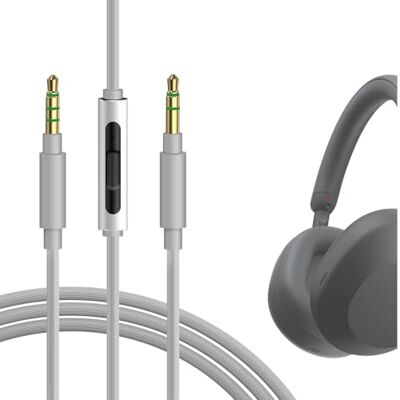 GEEKRIA Cavo audio microfono compatibile con Sony WH-1000XM6/1000XM5/1000XM4, WH-CH720N/CH710N, cavo stereo sostitutivo da 3,5 mm con microfono integrato e controllo volume (1,2 m) GEEKRIA Cavo audio microfono compatibile con Sony WH-1000XM6/1000XM5/1000XM4, WH-CH720N/CH710N, cavo stereo sostitutivo da 3,5 mm con microfono integrato e controllo volume (1,2 m)