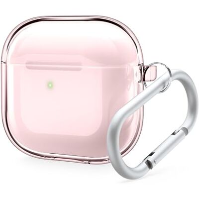 elago Cover Trasparente con Portachiavi per AirPods 5 e AirPods 4 Custodia con Ingiallimento Ridotto, Ricarica Wireless e Antiurto (Rosa Delicato) elago Cover Trasparente con Portachiavi per AirPods 5 e AirPods 4 Custodia con Ingiallimento Ridotto, Ricarica Wireless e Antiurto (Rosa Delicato)