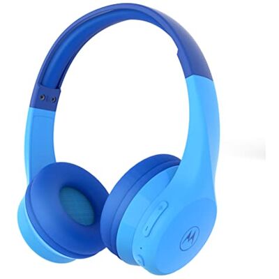 Motorola Moto JR300 Cuffie Bluetooth per Bambini Cuffie Over Ear Leggere per Bambini, Limitatore di Volume 85dB, Splitter Audio per Condivisione Ideale per Scuola, Viaggi, Giochi Blu Motorola Moto JR300 Cuffie Bluetooth per Bambini Cuffie Over Ear Leggere per Bambini, Limitatore di Volume 85dB, Splitter Audio per Condivisione Ideale per Scuola, Viaggi, Giochi Blu