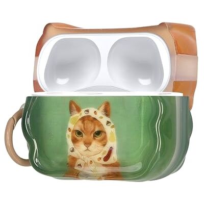 kwmobile Cover per Apple Airpods Pro 2 / Pro 1 Cover Custodia per Airpods 2 e 1 Porta Auricolari con Moschettone Trasparente con Gatto e Foulard kwmobile Cover per Apple Airpods Pro 2 / Pro 1 Cover Custodia per Airpods 2 e 1 Porta Auricolari con Moschettone Trasparente con Gatto e Foulard
