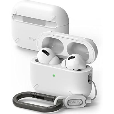Ringke Layered Case Compatibile con Cover AirPods Pro 2, Custodia Trasparente PC Rigida con Moschettone Portachiavi per AirPods Pro 2a Generazione White Bianca Ringke Layered Case Compatibile con Cover AirPods Pro 2, Custodia Trasparente PC Rigida con Moschettone Portachiavi per AirPods Pro 2a Generazione White Bianca