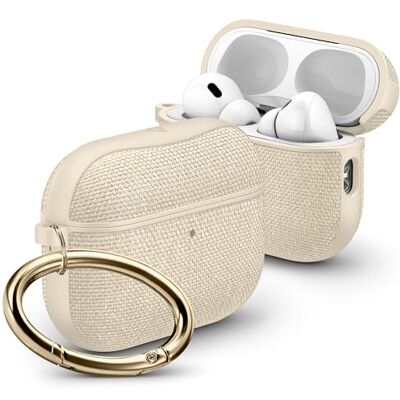 Spigen Cover Urban Fit per AirPods Pro 3 Custodia in PC rivestita in nylon con moschettone in metallo per una portabilità antigraffio per i modelli 2025 Beige Duna Spigen Cover Urban Fit per AirPods Pro 3 Custodia in PC rivestita in nylon con moschettone in metallo per una portabilità antigraffio per i modelli 2025 Beige Duna