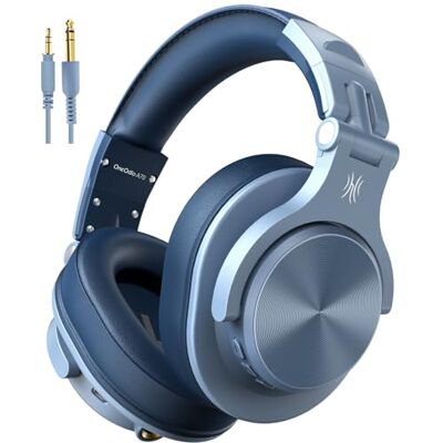 OneOdio A70 Cuffie Bluetooth Over Ear, Cuffie Cablate e Wireless Cuffie Stereo con Microfono, 72 Ore di Riproduzione, CVC 8.0, Jack 3,5 e 6,35 mm, Pieghevole/per DJ/Chitarra/Cellulare/PC (Blu) OneOdio A70 Cuffie Bluetooth Over Ear, Cuffie Cablate e Wireless Cuffie Stereo con Microfono, 72 Ore di Riproduzione, CVC 8.0, Jack 3,5 e 6,35 mm, Pieghevole/per DJ/Chitarra/Cellulare/PC (Blu)