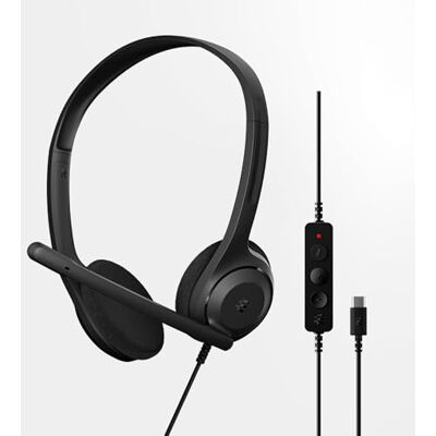 EPOS C1 USB C Cuffie Cablate Audio HiFi, Microfono Avanzato con Cancellazione del Rumore, Vestibilità Ergonomica per Lunghe Sessioni, Cuffie On-Ear, Ottime per Ufficio e Casa, Certificato Chromebook EPOS C1 USB C Cuffie Cablate Audio HiFi, Microfono Avanzato con Cancellazione del Rumore, Vestibilità Ergonomica per Lunghe Sessioni, Cuffie On-Ear, Ottime per Ufficio e Casa, Certificato Chromebook