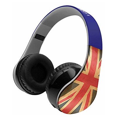 Lexibook Cuffie Bluetooth, UK design, pieghevoli, 3D, Batteria ricaricabile, Blu/Rosso Lexibook Cuffie Bluetooth, UK design, pieghevoli, 3D, Batteria ricaricabile, Blu/Rosso