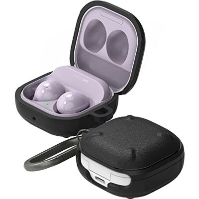 Ringke Onyx Compatibile con Cover Samsung Galaxy Buds 2 Pro (2022) / 2 / Pro/Live, Custodia Antiurto Robusta Strutturato TPU con Moschettone Black Nero Ringke Onyx Compatibile con Cover Samsung Galaxy Buds 2 Pro (2022) / 2 / Pro/Live, Custodia Antiurto Robusta Strutturato TPU con Moschettone Black Nero