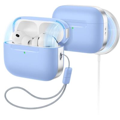 ESR Custodia per AirPods Pro 3 2025,Compatibile con MagSafe,Cordino incluso Compatibile con AirPods Pro 3, Compatibile con MagSafe, Protezione Antiurto , Chiusura Magnetica, Serie Pulse, Azzurro ESR Custodia per AirPods Pro 3 2025,Compatibile con MagSafe,Cordino incluso Compatibile con AirPods Pro 3, Compatibile con MagSafe, Protezione Antiurto , Chiusura Magnetica, Serie Pulse, Azzurro