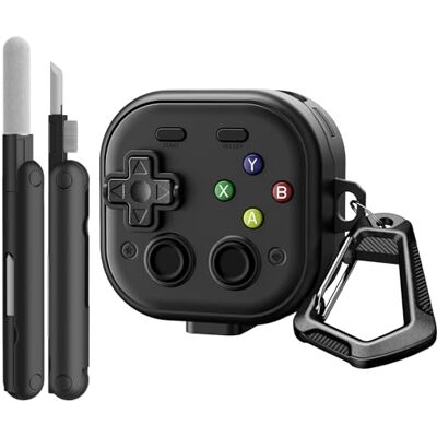 TiMOVO Custodia per Galaxy Buds 4 e Galaxy Buds 4 Pro (2026), Nero Custodia Protettiva Rigida per Samsung Buds 4 Pro con Clip di Sicurezza, Kit di Pulizia e Portachiavi TiMOVO Custodia per Galaxy Buds 4 e Galaxy Buds 4 Pro (2026), Nero Custodia Protettiva Rigida per Samsung Buds 4 Pro con Clip di Sicurezza, Kit di Pulizia e Portachiavi