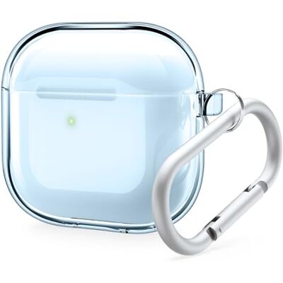 elago Cover Trasparente con Portachiavi per AirPods 5 e AirPods 4 Custodia con Ingiallimento Ridotto, Ricarica Wireless e Antiurto (Blu Acqua) elago Cover Trasparente con Portachiavi per AirPods 5 e AirPods 4 Custodia con Ingiallimento Ridotto, Ricarica Wireless e Antiurto (Blu Acqua)