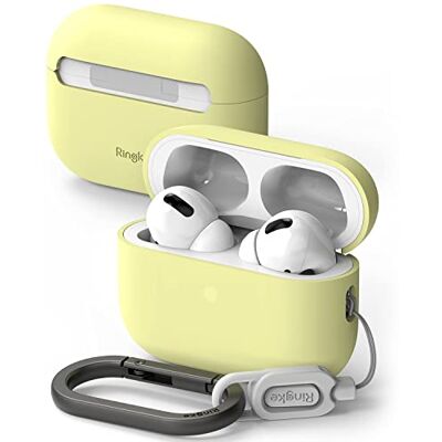 Ringke Silicone Case Compatibile con AirPods Pro 2 (2022) Custodia Protettiva Resistente ai Graffi con Moschettone Portachiavi Mellow Yellow Gialla Ringke Silicone Case Compatibile con AirPods Pro 2 (2022) Custodia Protettiva Resistente ai Graffi con Moschettone Portachiavi Mellow Yellow Gialla