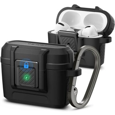 Spigen Custodia Cuffie Lock Fit compatibile con AirPods Pro Nero Spigen Custodia Cuffie Lock Fit compatibile con AirPods Pro Nero