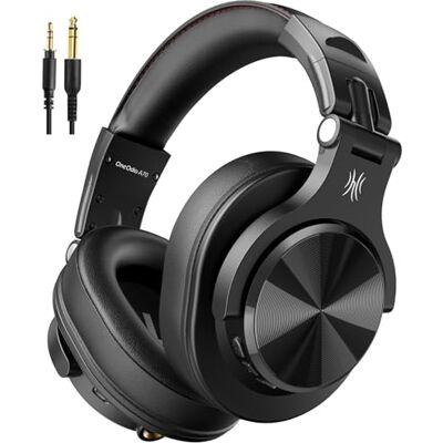 OneOdio A70 Cuffie Bluetooth Over Ear, Cuffie Con filo Cuffie Wireless Cuffie Over Ear con Microfono Stereo Hi-Fi, 72 Ore di Riproduzione, Jack 3,5 e 6,35 mm, Pieghevole, per DJ, Chitarra, PC, Nero OneOdio A70 Cuffie Bluetooth Over Ear, Cuffie Con filo Cuffie Wireless Cuffie Over Ear con Microfono Stereo Hi-Fi, 72 Ore di Riproduzione, Jack 3,5 e 6,35 mm, Pieghevole, per DJ, Chitarra, PC, Nero