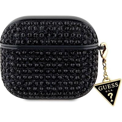GUESS GUA3HDGTPK Custodia per AirPods 3, con strass, colore: Nero GUESS GUA3HDGTPK Custodia per AirPods 3, con strass, colore: Nero