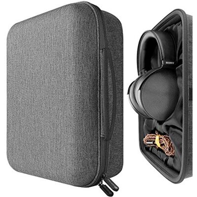 GEEKRIA Custodia Shield per cuffie over-ear di grande dimensione, borsa da viaggio rigida protettiva di ricambio, compatibile con Audio-Technica ATH-AWKT, Sony MDR-Z1R (grigio scuro) GEEKRIA Custodia Shield per cuffie over-ear di grande dimensione, borsa da viaggio rigida protettiva di ricambio, compatibile con Audio-Technica ATH-AWKT, Sony MDR-Z1R (grigio scuro)