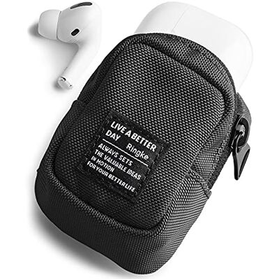 Ringke Mini Pouch Block Pochette Compatibile con Cover AirPods, Galaxy Buds, Porta Carte Credito Black Nero Ringke Mini Pouch Block Pochette Compatibile con Cover AirPods, Galaxy Buds, Porta Carte Credito Black Nero