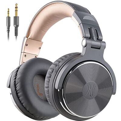 OneOdio Pro 10 Cuffie Over Ear, Cuffie Cablate con Shareporte Microfono, Jack 3,5 mm e 6,35 mm, Cuffie perRegistrazione, Mixaggio, Monitoraggio in Studio, DJ, Chitarra,Podcast, PC(Oro nero) OneOdio Pro 10 Cuffie Over Ear, Cuffie Cablate con Shareporte Microfono, Jack 3,5 mm e 6,35 mm, Cuffie perRegistrazione, Mixaggio, Monitoraggio in Studio, DJ, Chitarra,Podcast, PC(Oro nero)
