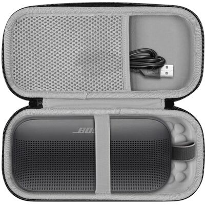 ProCase Custodia Rigida per Bose SoundLink Flex, Custodia da Viaggio e Perforatore a Rete Integrato per Diffusori Bluetooth SoundLink Flex e Gli Accessori -Nero ProCase Custodia Rigida per Bose SoundLink Flex, Custodia da Viaggio e Perforatore a Rete Integrato per Diffusori Bluetooth SoundLink Flex e Gli Accessori -Nero