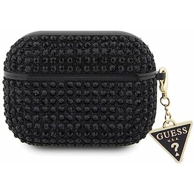 GUESS GUAPHDGTPK Custodia per AirPods Pro, con strass, colore: Nero GUESS GUAPHDGTPK Custodia per AirPods Pro, con strass, colore: Nero