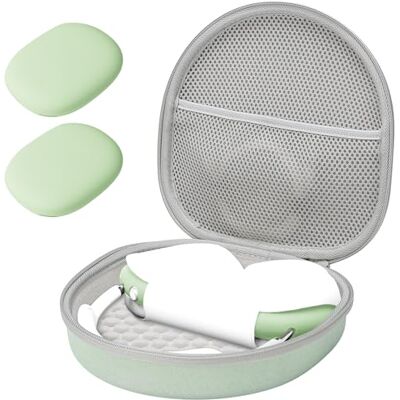ProCase Custodia per AirPods Max Carrying Case, Custodia Rigida con Un Paio di Cover in Silicone per Padiglioni Auricolari, Custodia da Viaggio Pouch Bag per Nuovo AirPods e Altri Accessori -Verde ProCase Custodia per AirPods Max Carrying Case, Custodia Rigida con Un Paio di Cover in Silicone per Padiglioni Auricolari, Custodia da Viaggio Pouch Bag per Nuovo AirPods e Altri Accessori -Verde