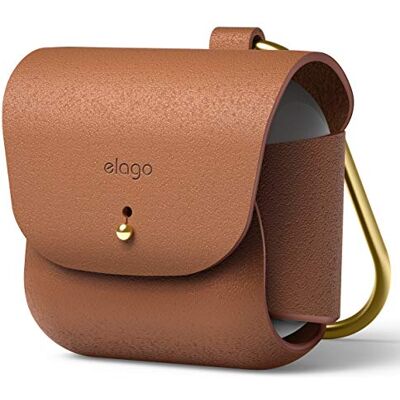 elago Cover in Pelle con Portachiavi per AirPods 3 Custodia in Vera Pelle con Anello in Ottone, Supporta Ricarica Wireless (Marrone) elago Cover in Pelle con Portachiavi per AirPods 3 Custodia in Vera Pelle con Anello in Ottone, Supporta Ricarica Wireless (Marrone)