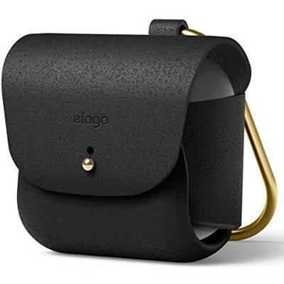 elago Cover in Pelle con Portachiavi per AirPods 3 Custodia in Vera Pelle con Anello in Ottone, Supporta Ricarica Wireless (Nero) elago Cover in Pelle con Portachiavi per AirPods 3 Custodia in Vera Pelle con Anello in Ottone, Supporta Ricarica Wireless (Nero)